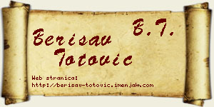 Berisav Totović vizit kartica